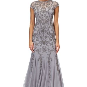 Beaded long dress-evening- mother of bride dress